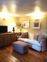 Lounge with wood-burning stove